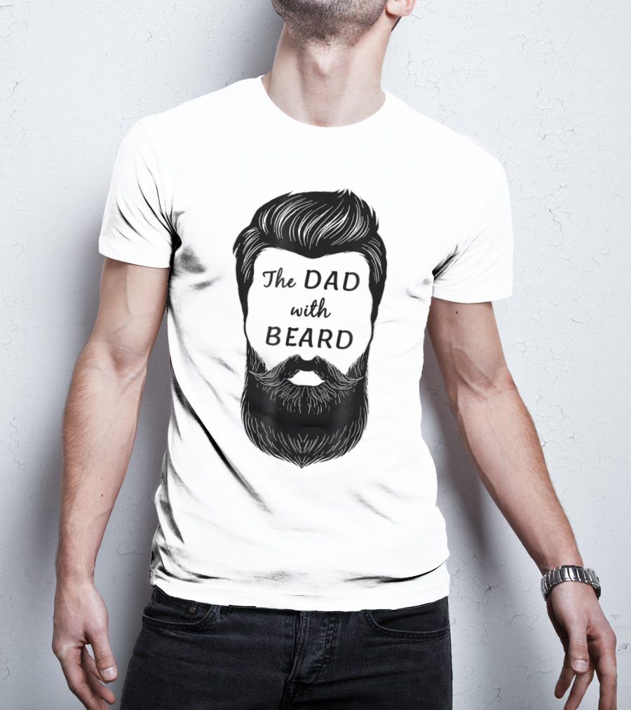 The Awesome Dad With Beard T-Shirt