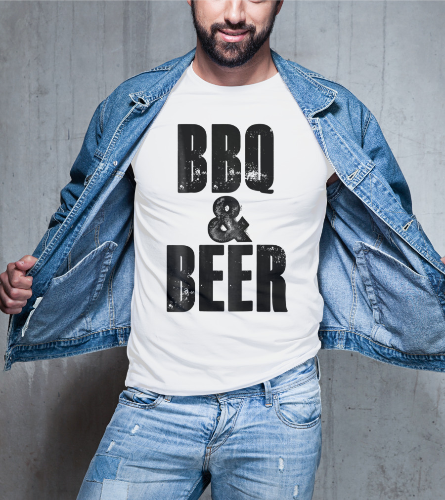 BBQ And Beer Dad Father Papa Husband BBQ And Beer T-Shirt
