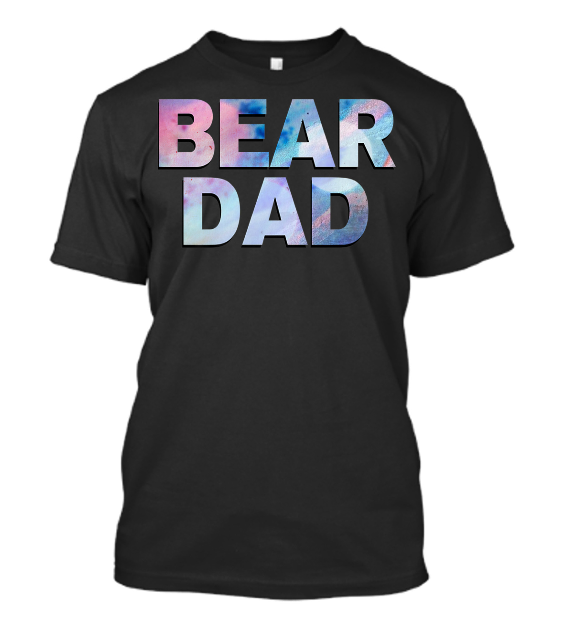 Bear Dad Pastel Text T-Shirt