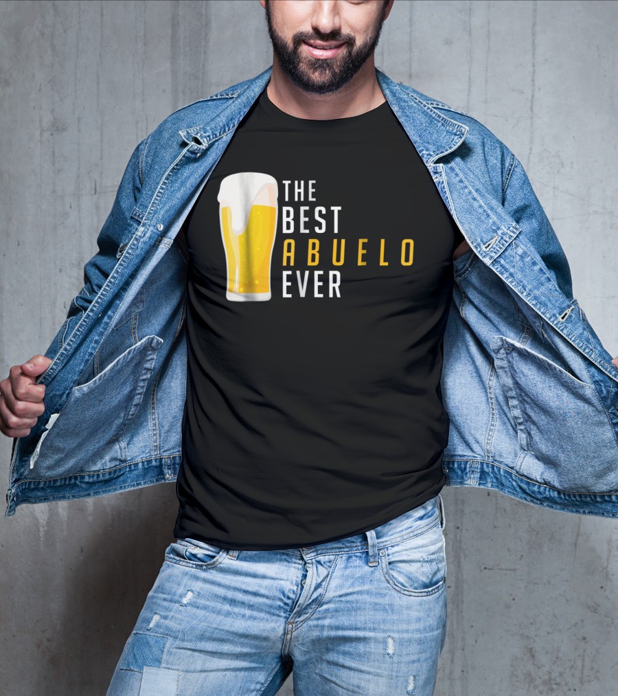The Best Abuelo Ever Beer Glass T-Shirt