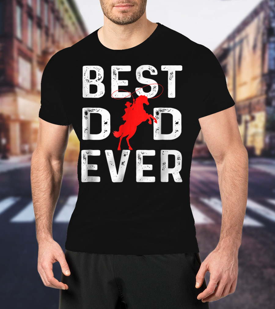 Best Dad Ever Cowboy Rider Iconic T-Shirt