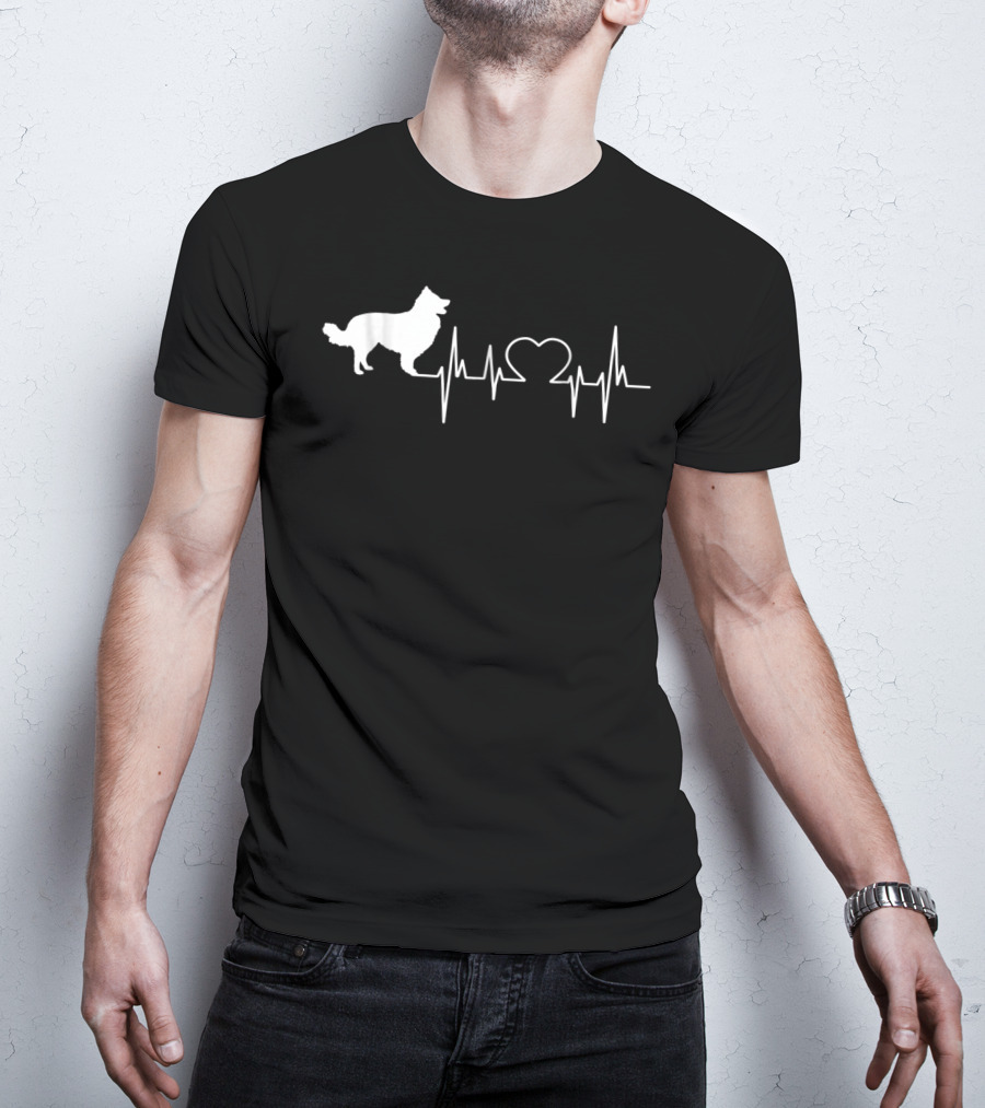 Border Collie Heartbeat Pulse T-Shirt