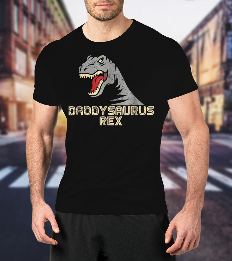 Cool Daddysaurus Rex Dinosaur Dad T-Shirt