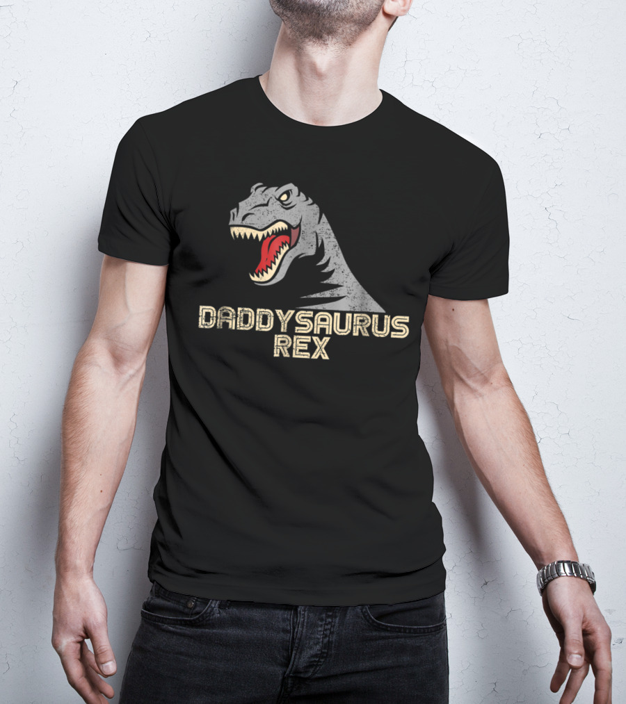 Cool Daddysaurus Rex Dinosaur Dad T-Shirt