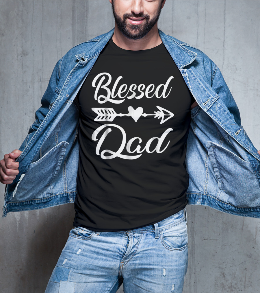 Blessed Dad Heart Arrow Thanksgiving86 T-Shirt