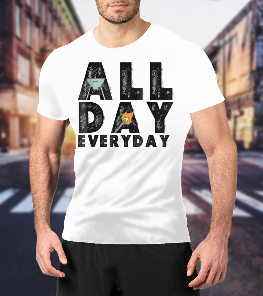 BBQ All Day Everyday Grilling Dad Husband Vintage60 Iconic Grill T-Shirt