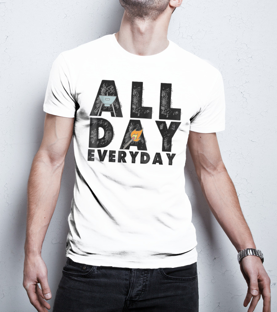 BBQ All Day Everyday Grilling Dad Husband Vintage60 Iconic Grill T-Shirt