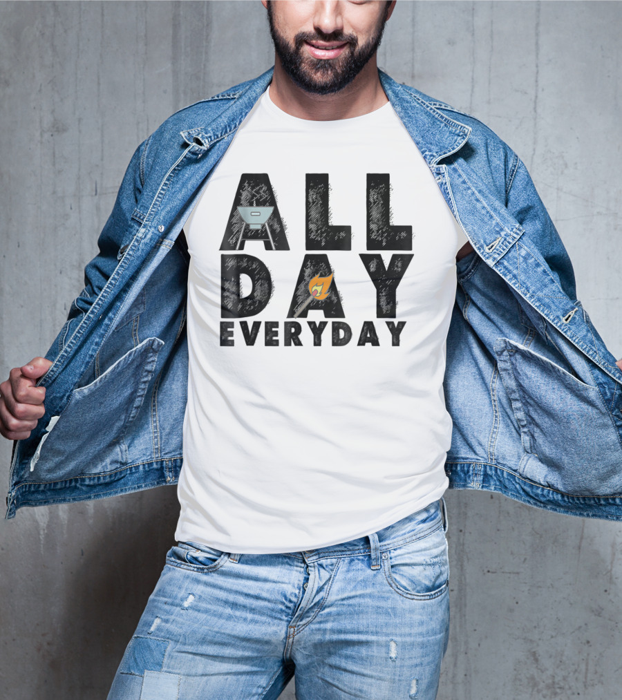 BBQ All Day Everyday Grilling Dad Husband Vintage60 Iconic Grill T-Shirt