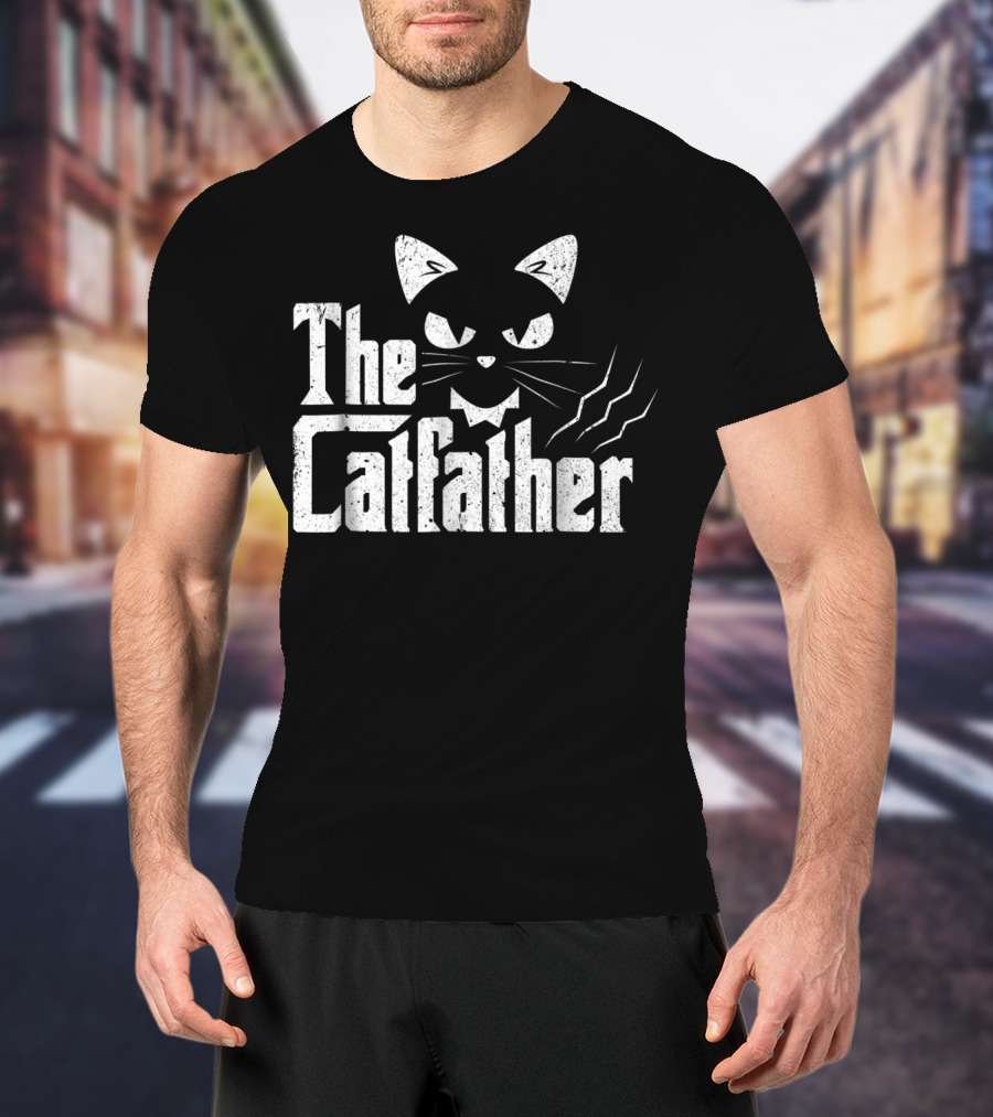 The Catfather Cats Dad Movie Parody Daddy T-Shirt