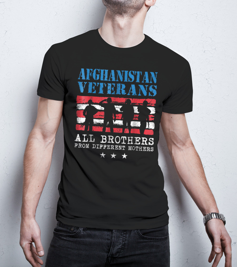 Afghanistan Veterans All Brothers From Different Mothers USA Dad Grandpa Veterans Day T-Shirt