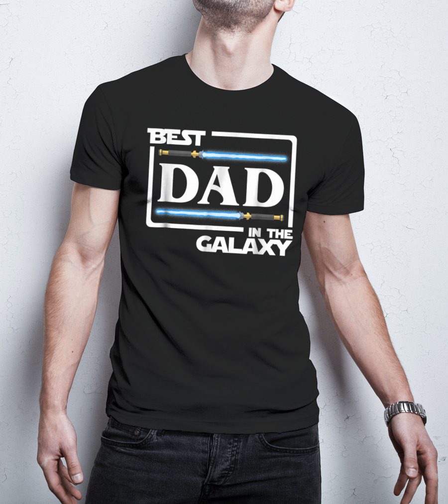 Best Dad In The Galaxy Lightsaber T-Shirt