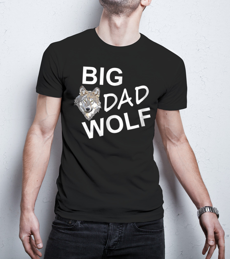 Big Dad Wolf Funny Wolf Face Big Dad Wolf T-Shirt