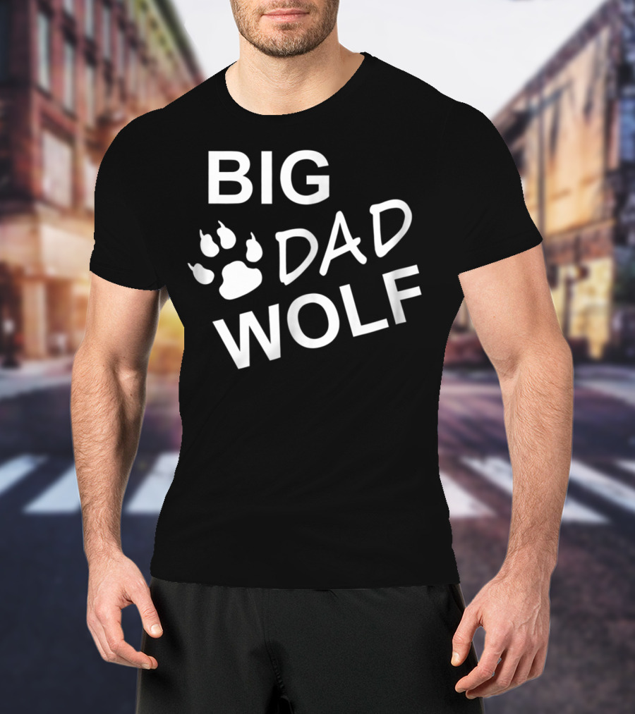 BIG DAD WOLF Paw Prints T-Shirt