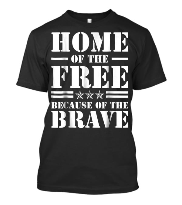 Home Of The Free Because Of The Brave Club Iraq USA Dad Grandpa Veterans Day T-Shirt