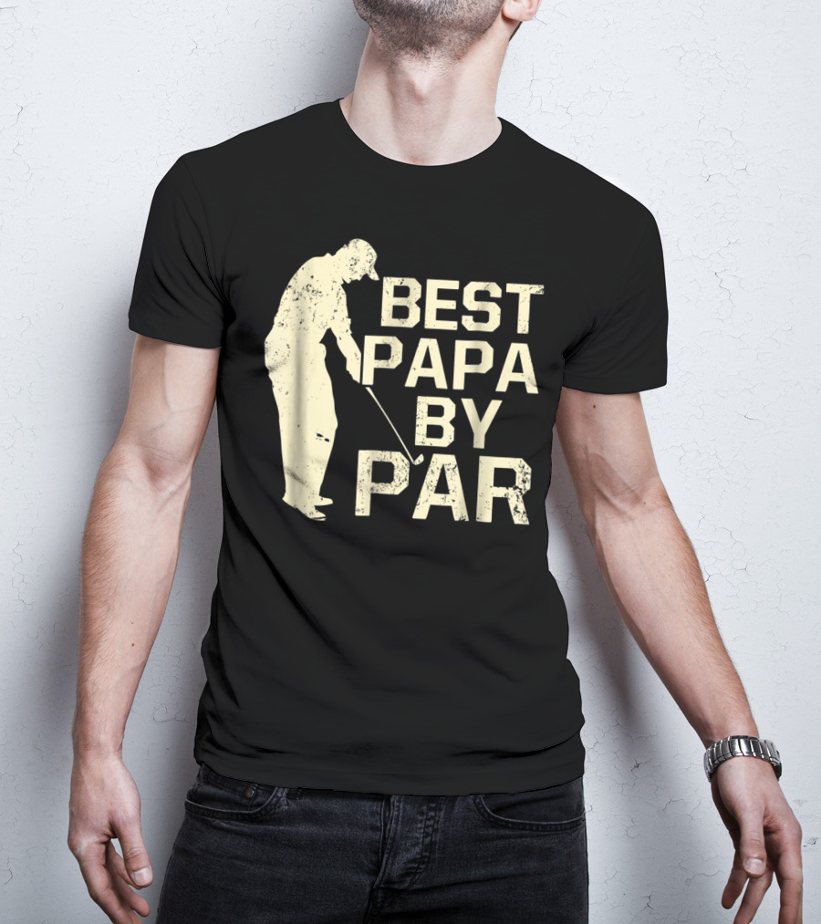 Best Papa By Par Funny Golf T-Shirt