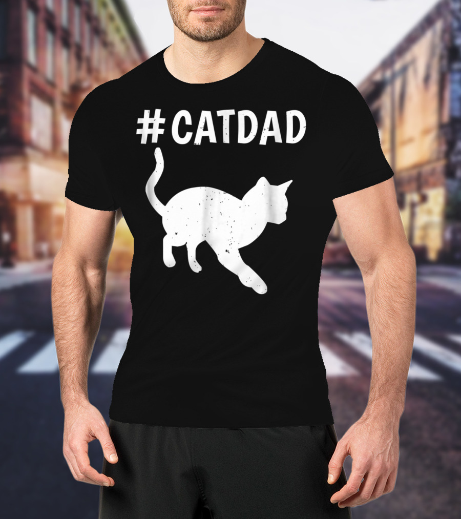 CatDad Hashtag Cat Dad For Cat Owner86 T-Shirt