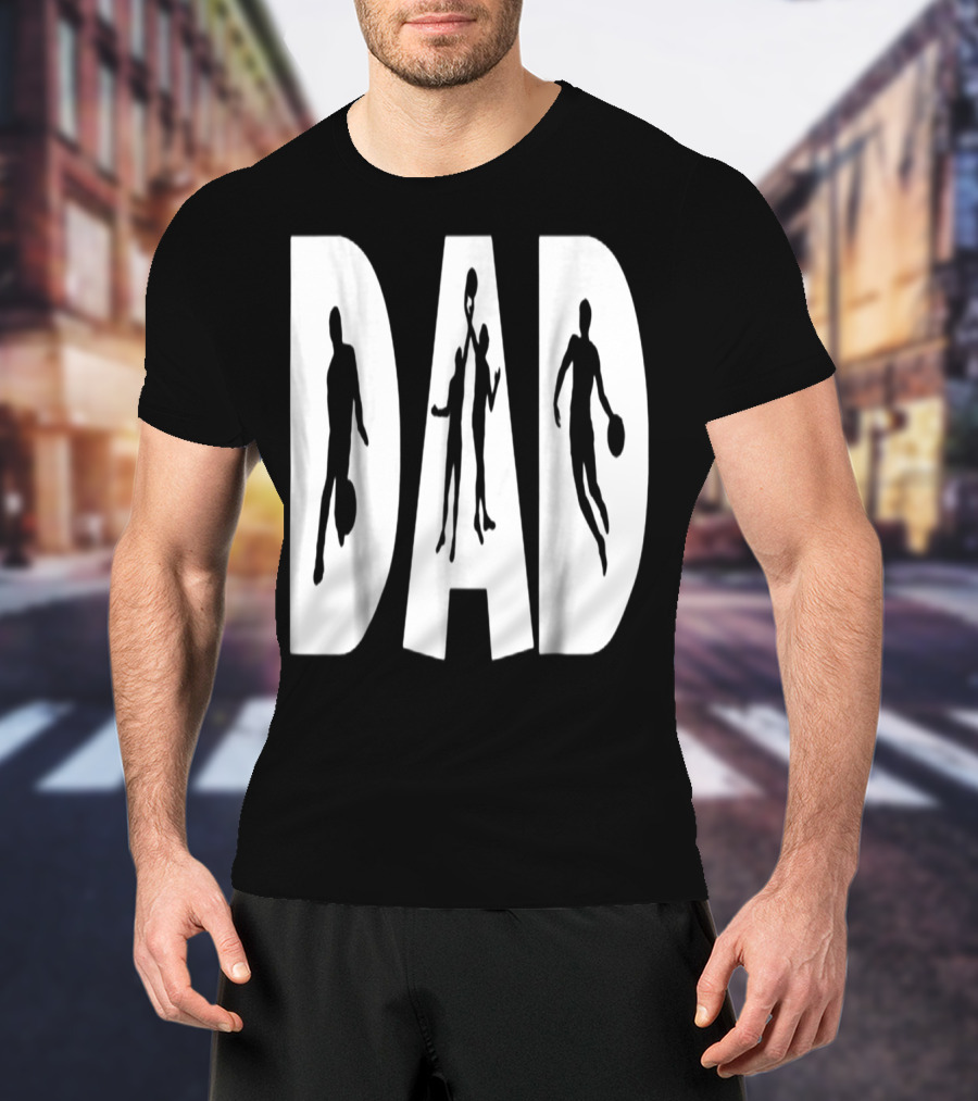 Basketball Dad Silhouette Sports Enthusiast Father's T-Shirt