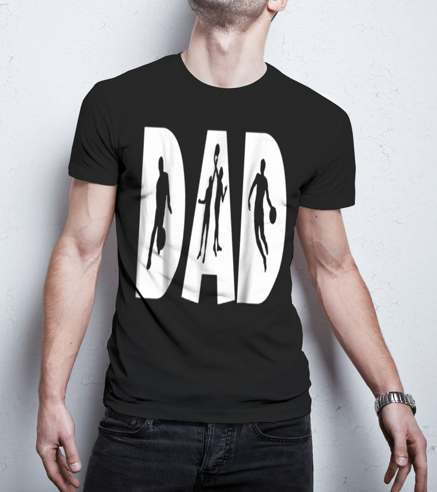 Basketball Dad Silhouette Sports Enthusiast Father's T-Shirt