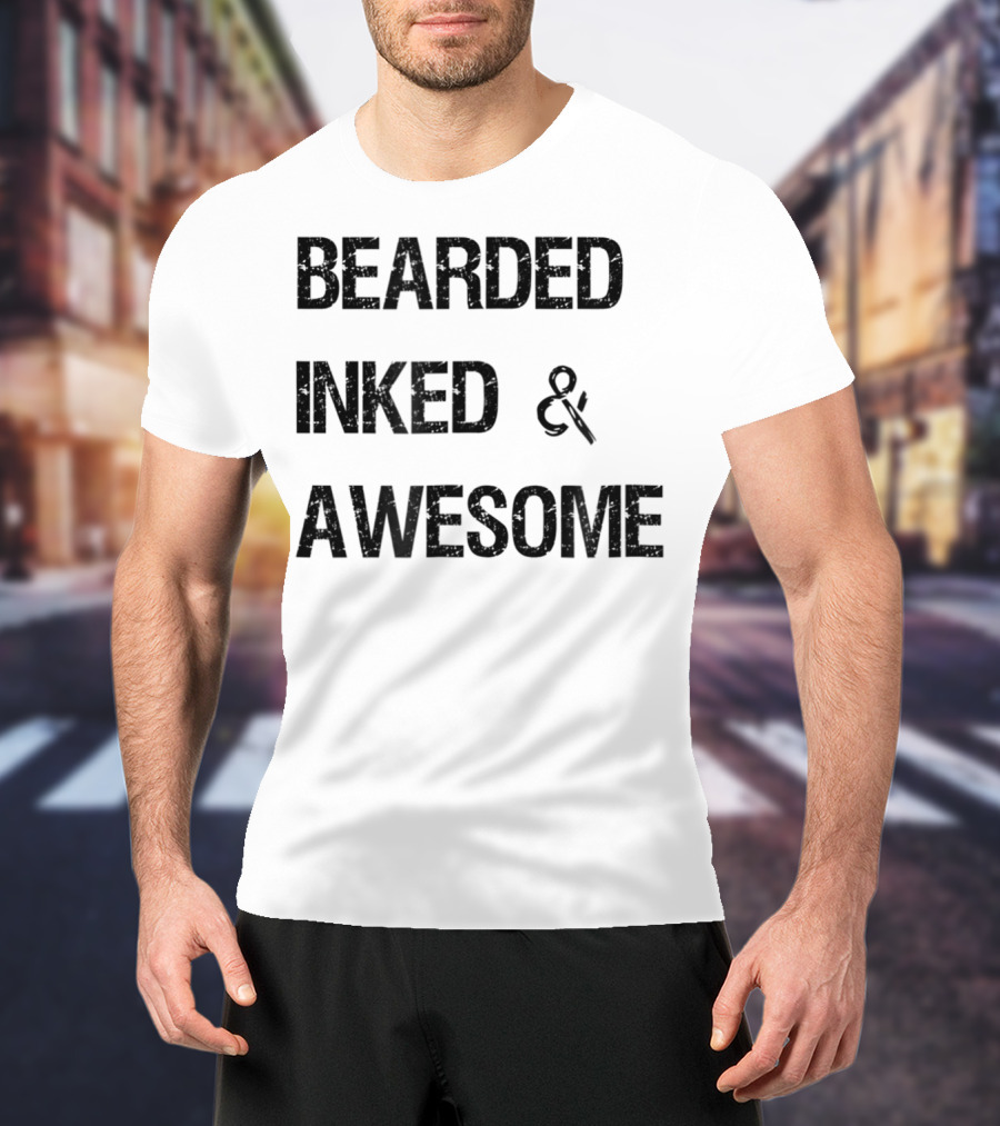 Bearded Inked And Awesome Christmas Husbands18 T-Shirt