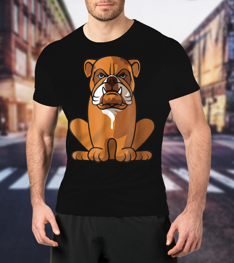 Bulldog Sitting And Waiting For The Holidays To Come T-Shirt
