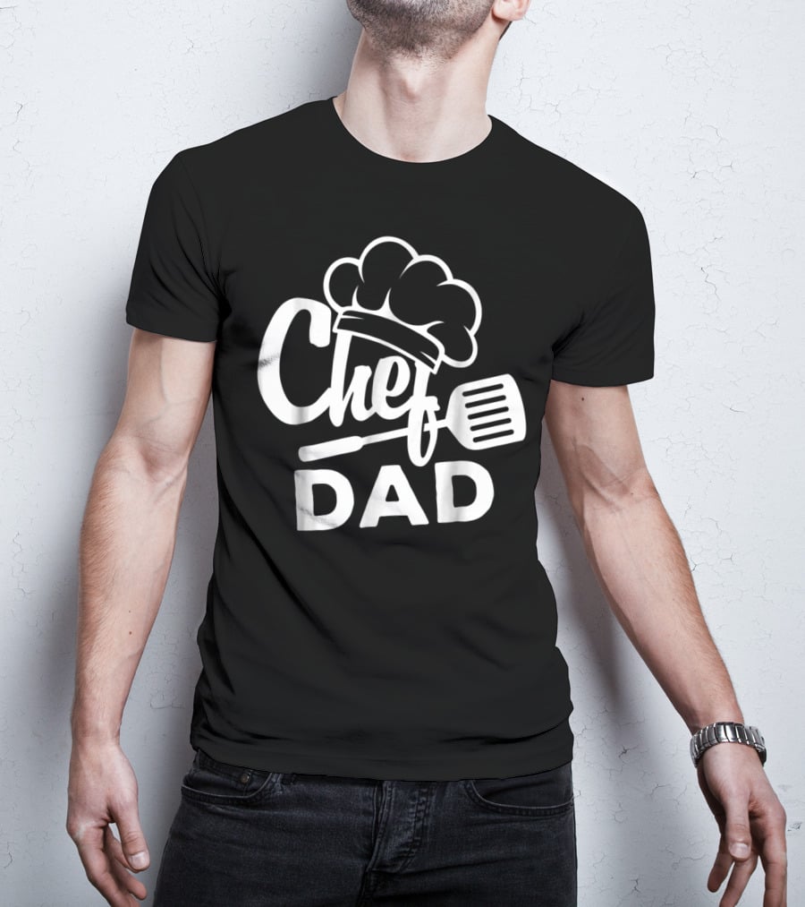 Chef Dad Cooking Hat And Spatula T-Shirt