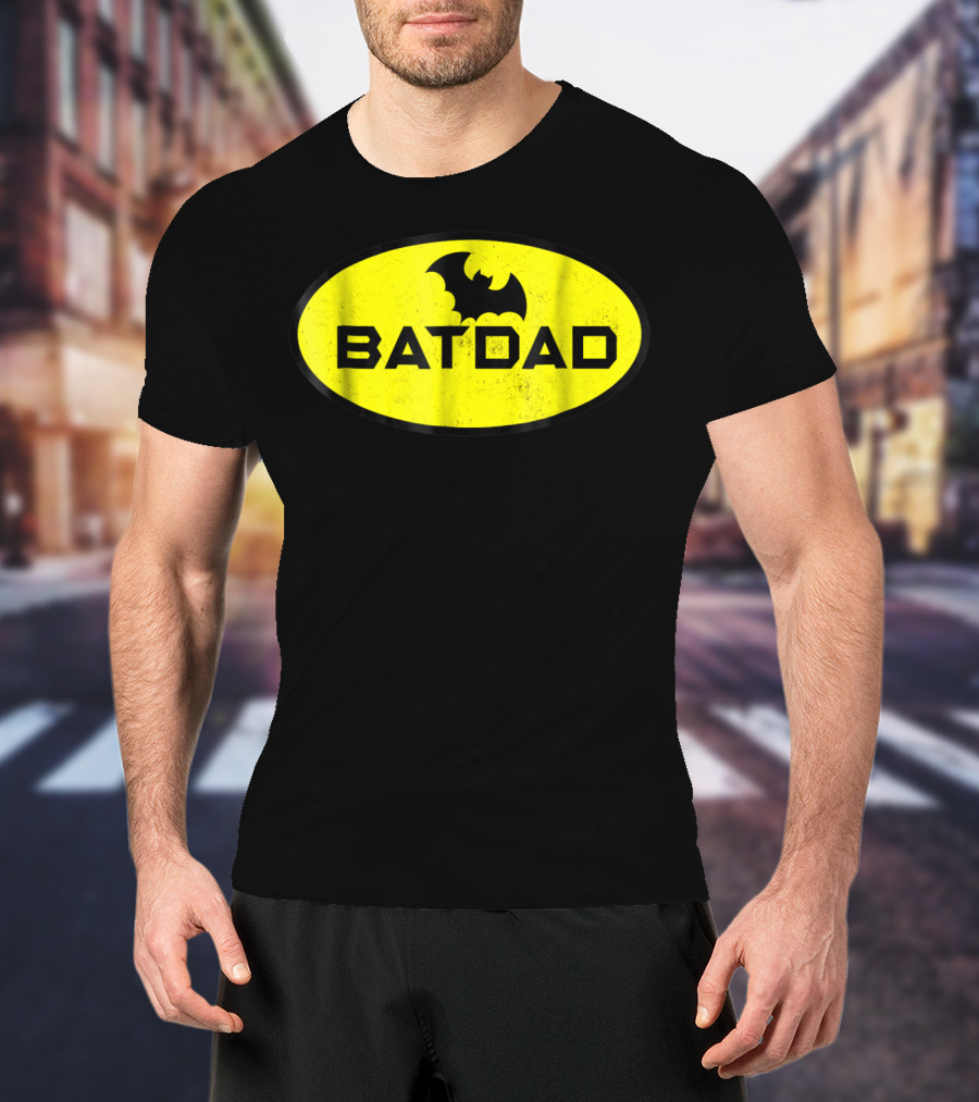 BATDAD Funny Dad Family Superhero T-Shirt