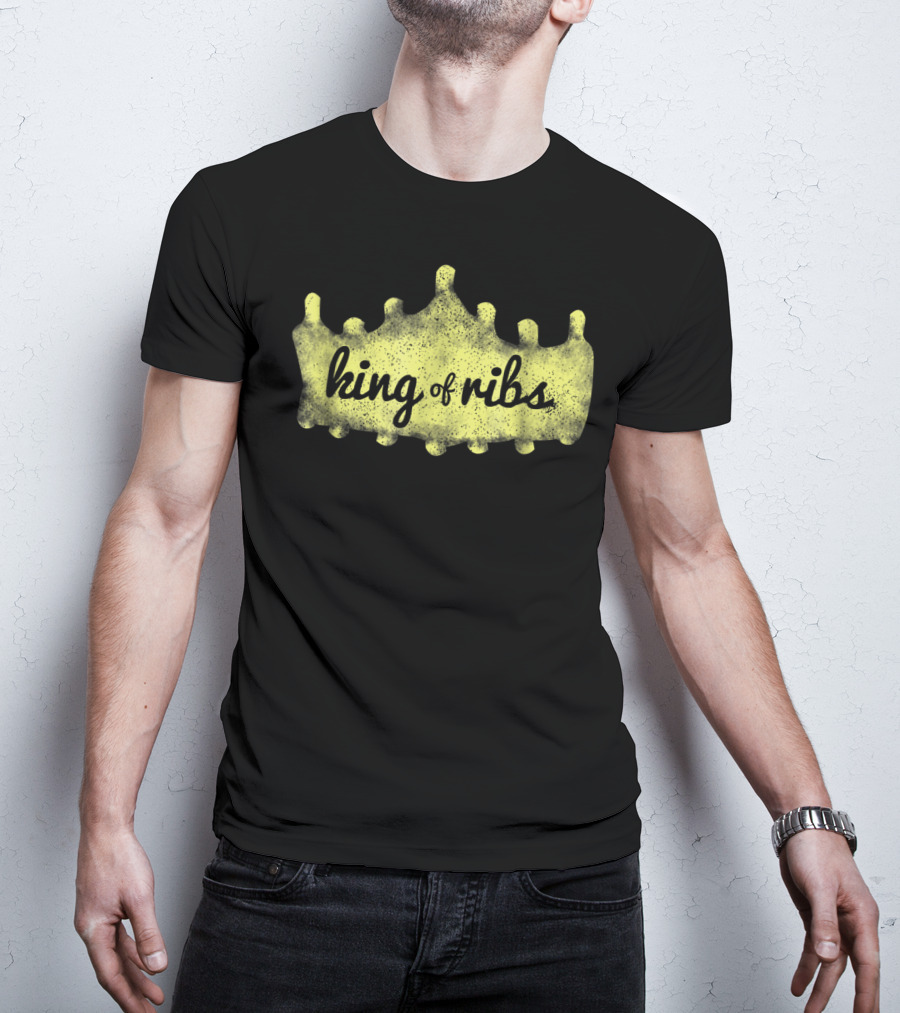 King Of Ribs BBQ RIBS King Chef Funny Foodie Dad96 T-Shirt
