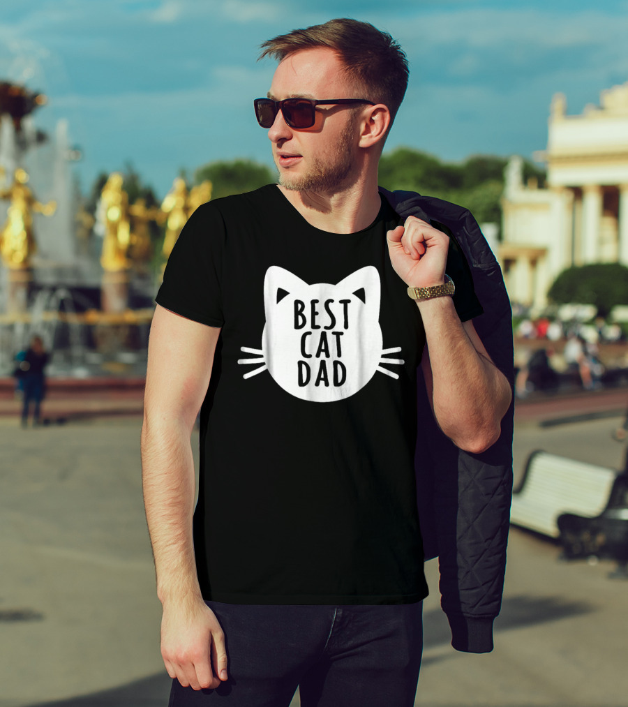 Best Cat Dad Cat Father Funny Dy38 T-Shirt