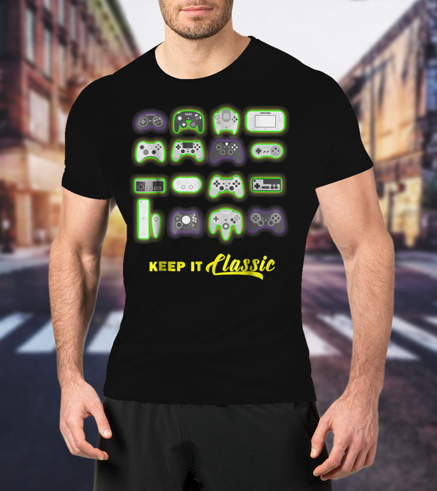 Keep It Classic Video Game Controllers For Old School Dad86 T-Shirt