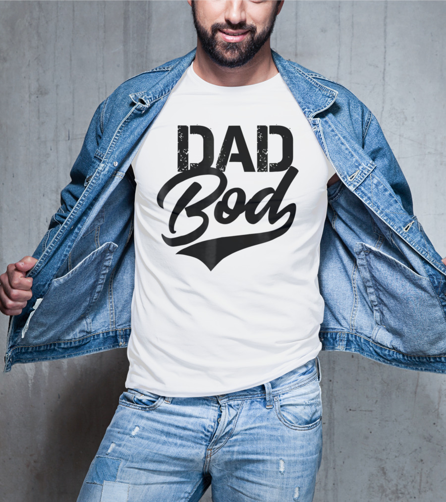 Dad Bod Classic Retro Swoosh Font T-Shirt