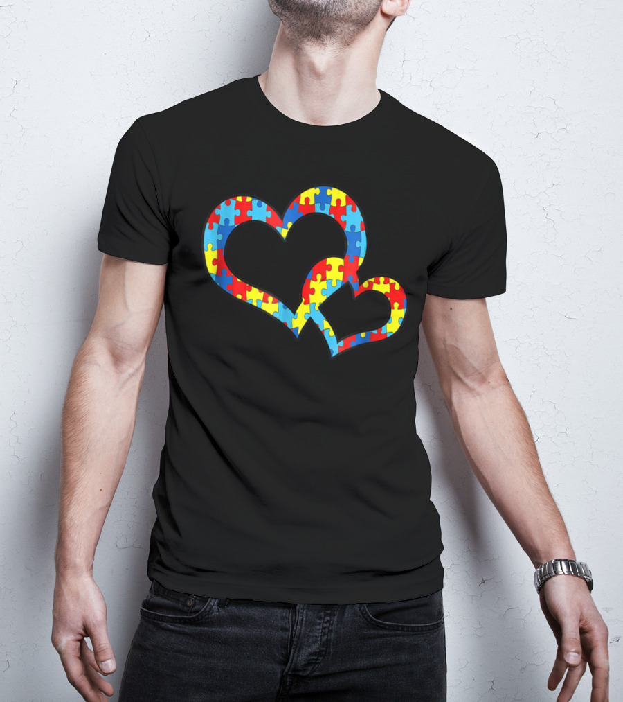 Autism Awareness Puzzle Heart Family Connection T-Shirt