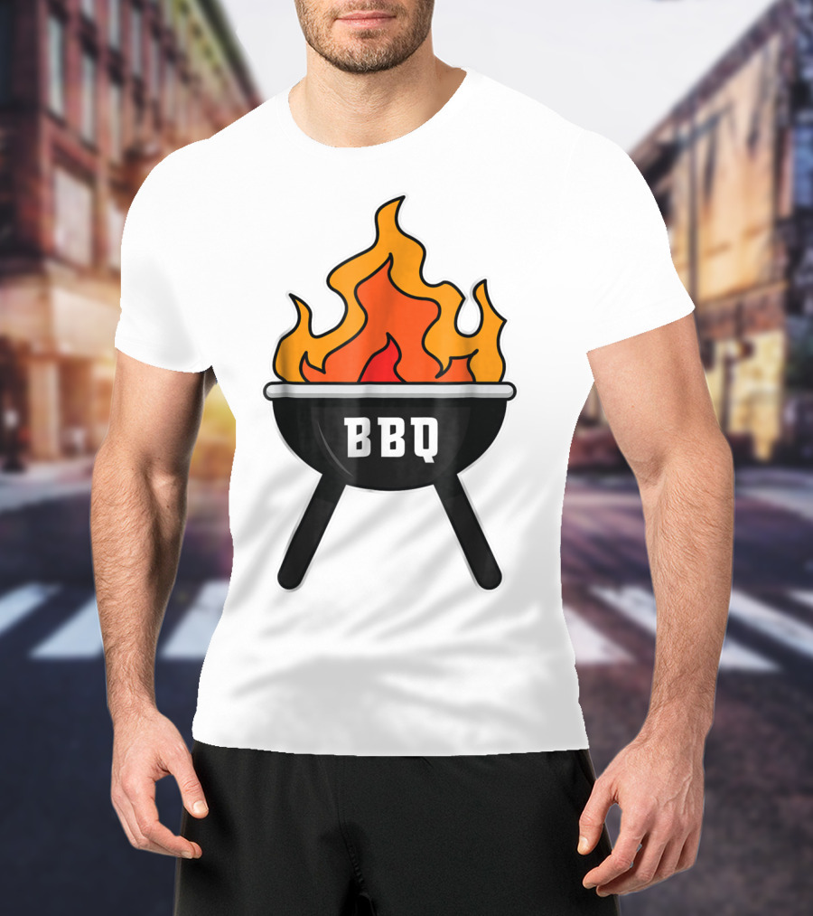 BBQ Pit Master Hot Flames Grilling Barbecue T-Shirt