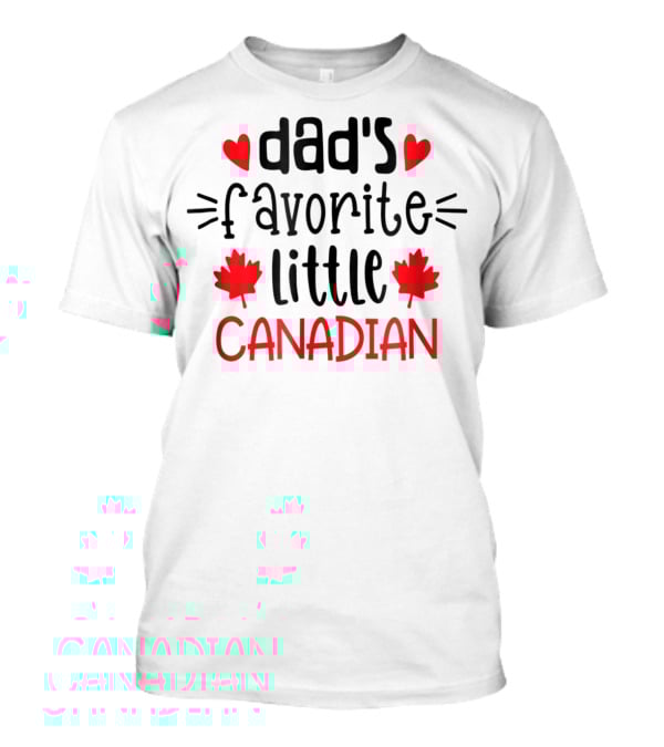 Dad's Favorite Little Canadian Boys Kids Canada Day T-Shirt