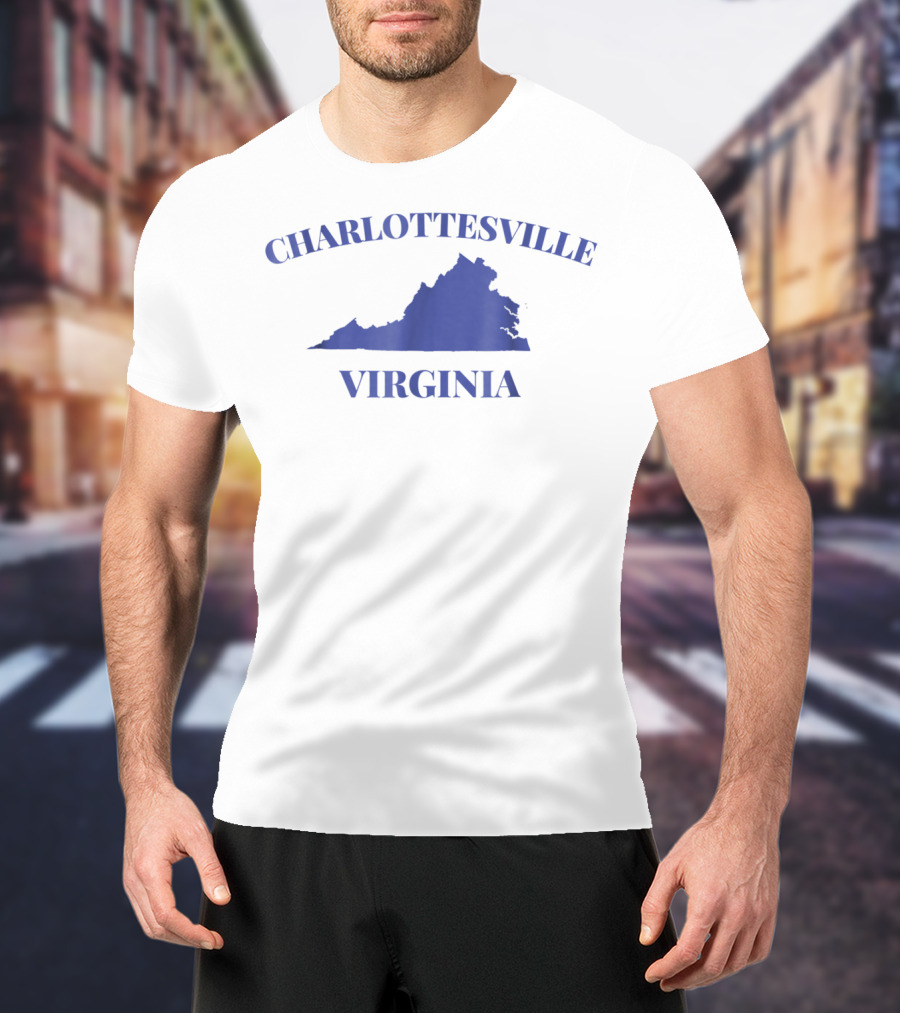 Charlottesville Virginia State Map Parent University USA87 T-Shirt