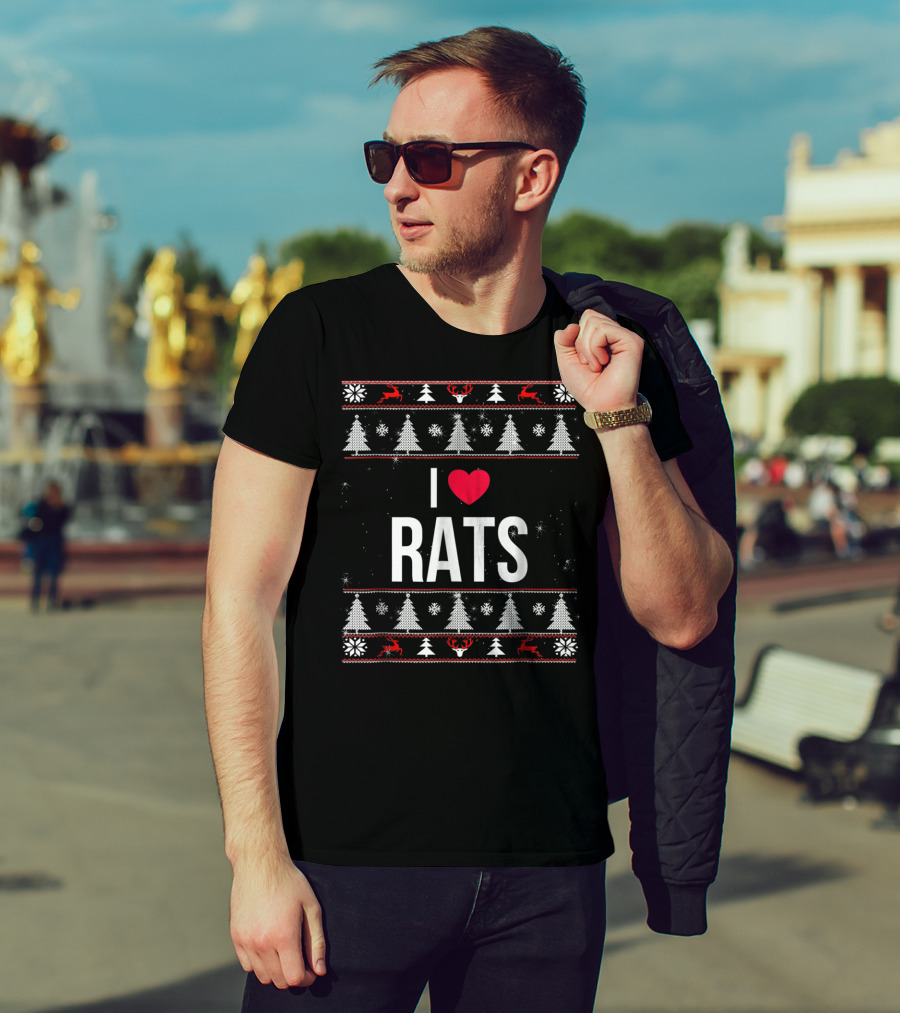Christmas I Love Rats Ugly T-Shirt