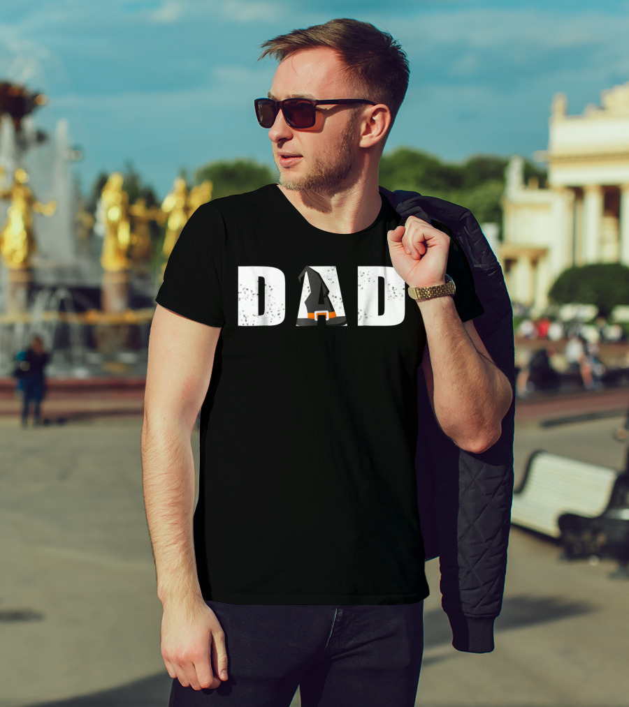 Dad Halloween Witch Hat Family T-Shirt
