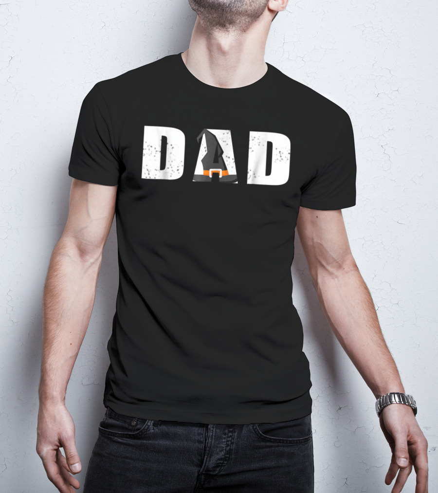 Dad Halloween Witch Hat Family T-Shirt
