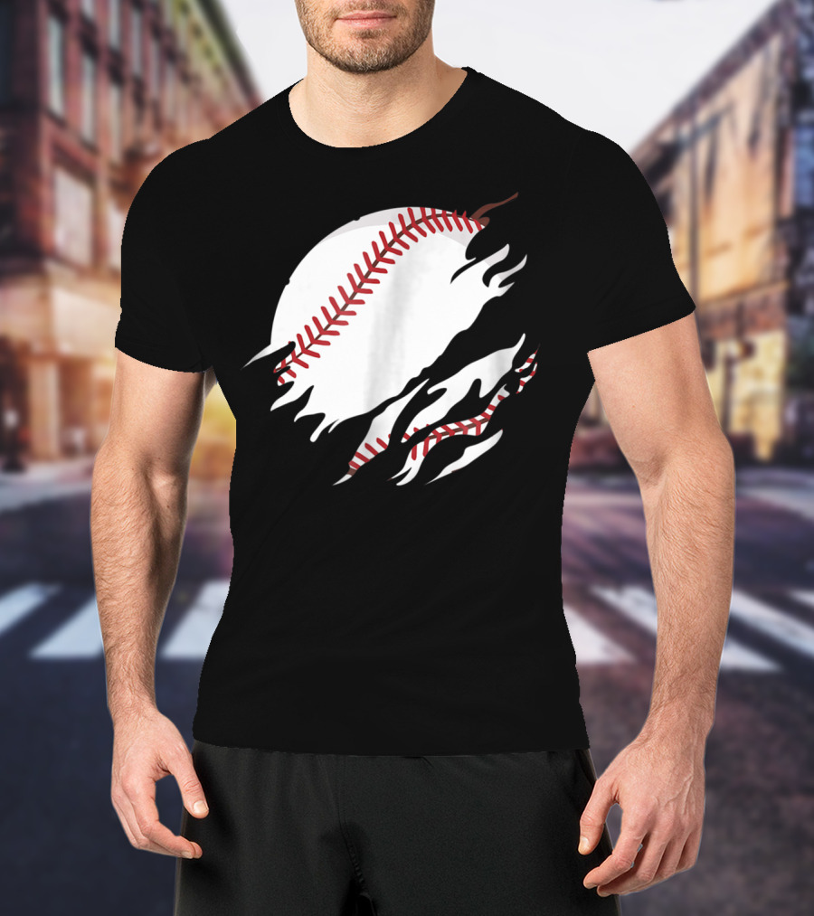 Baseball In Me Basketball Inside Me TSh36 Baseball Tears T-Shirt
