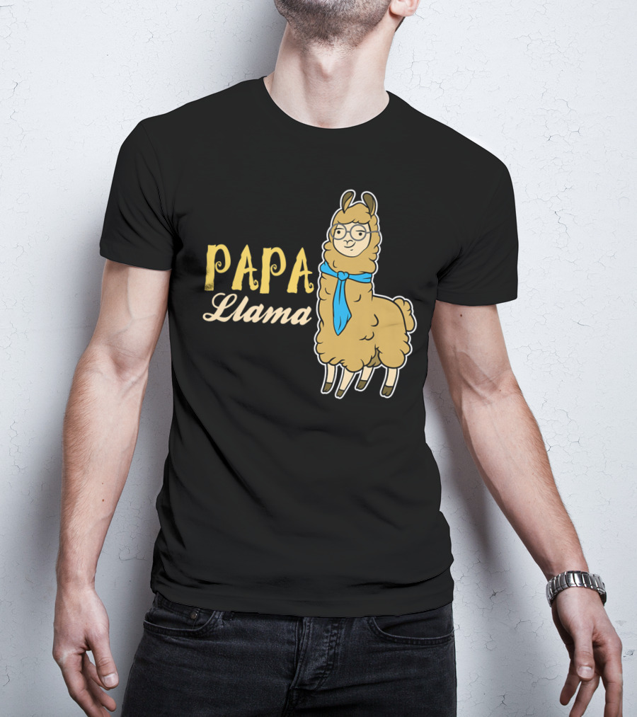 Papa Llama Cool Funny Dad Lover T-Shirt