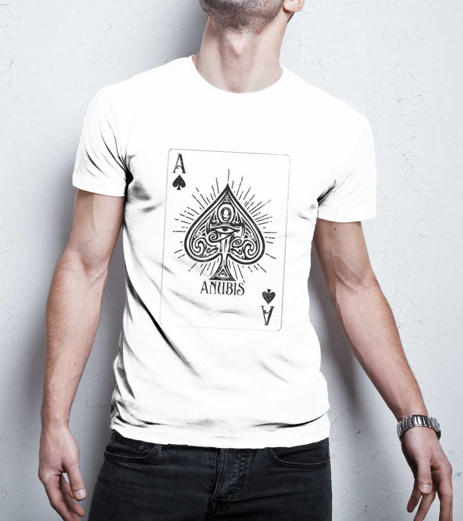 Anubis Ace Spade Card Eye Of Horus 1242521 T-Shirt