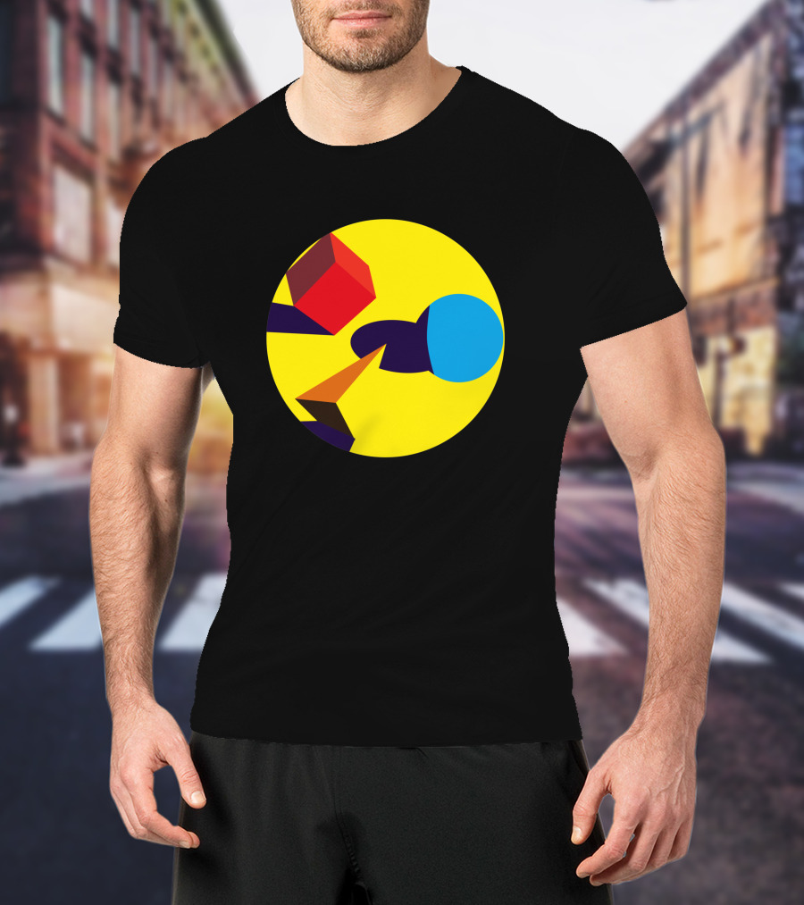 Bauhausian Forms Abstract Geometry 704928 Yellow Circle T-Shirt