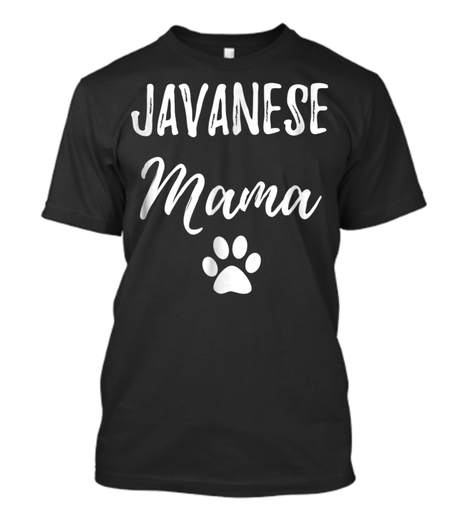 Javanese Mama Funny Cat Mom Paw Print Idea29 T-Shirt