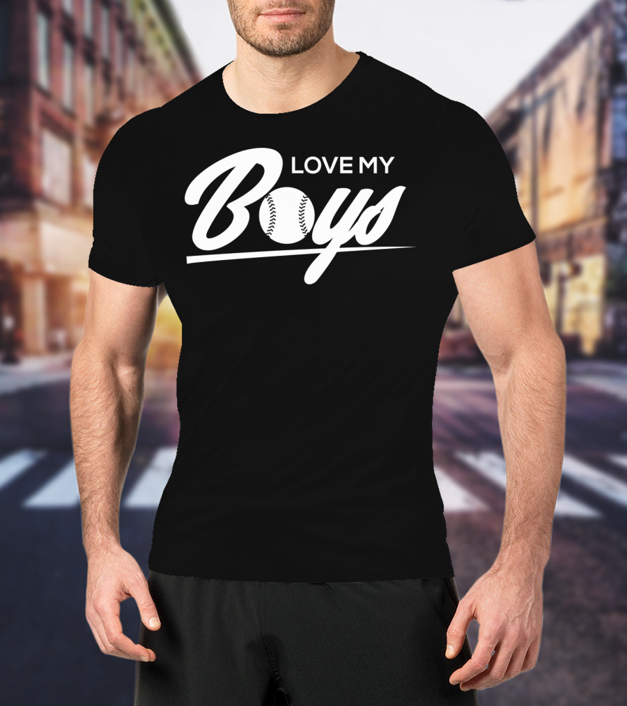 Father Mother Love My Boys Baseball Softball T-Shirt