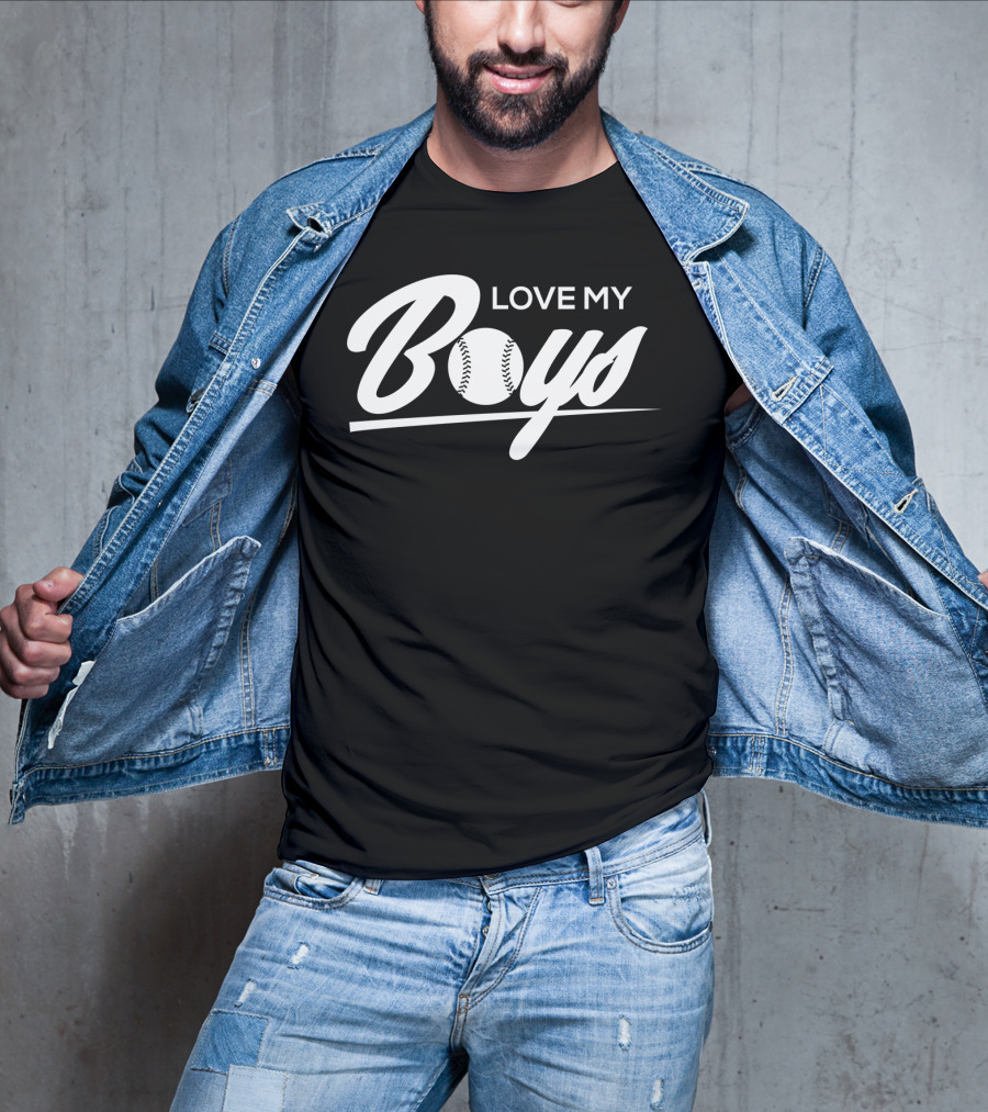 Father Mother Love My Boys Baseball Softball T-Shirt
