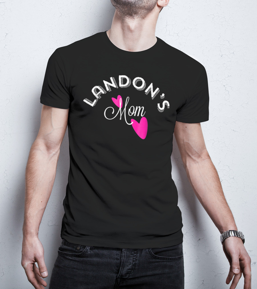 LANDON'S Mom Pink Hearts T-Shirt