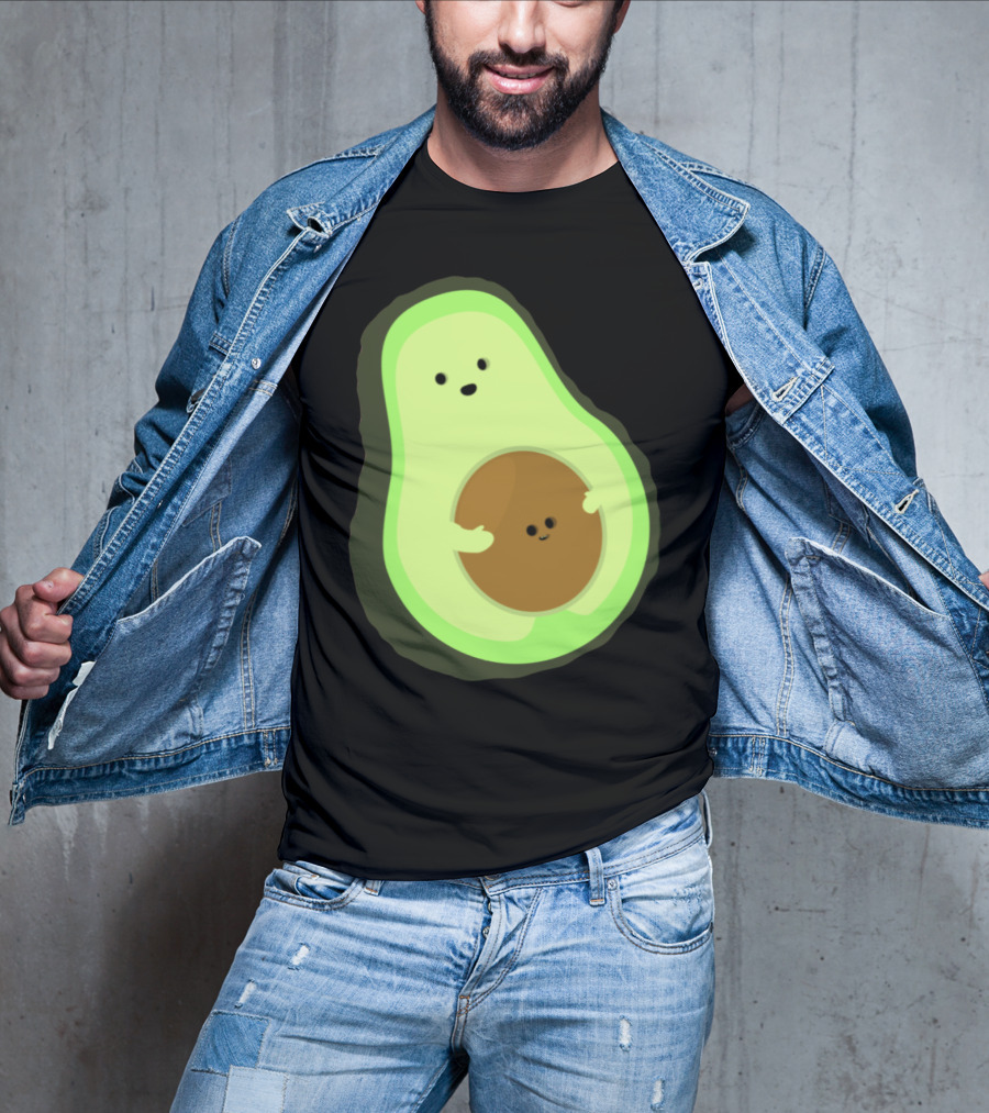 Cute LOL Avocado Pregnant Mom With Baby Seed T-Shirt