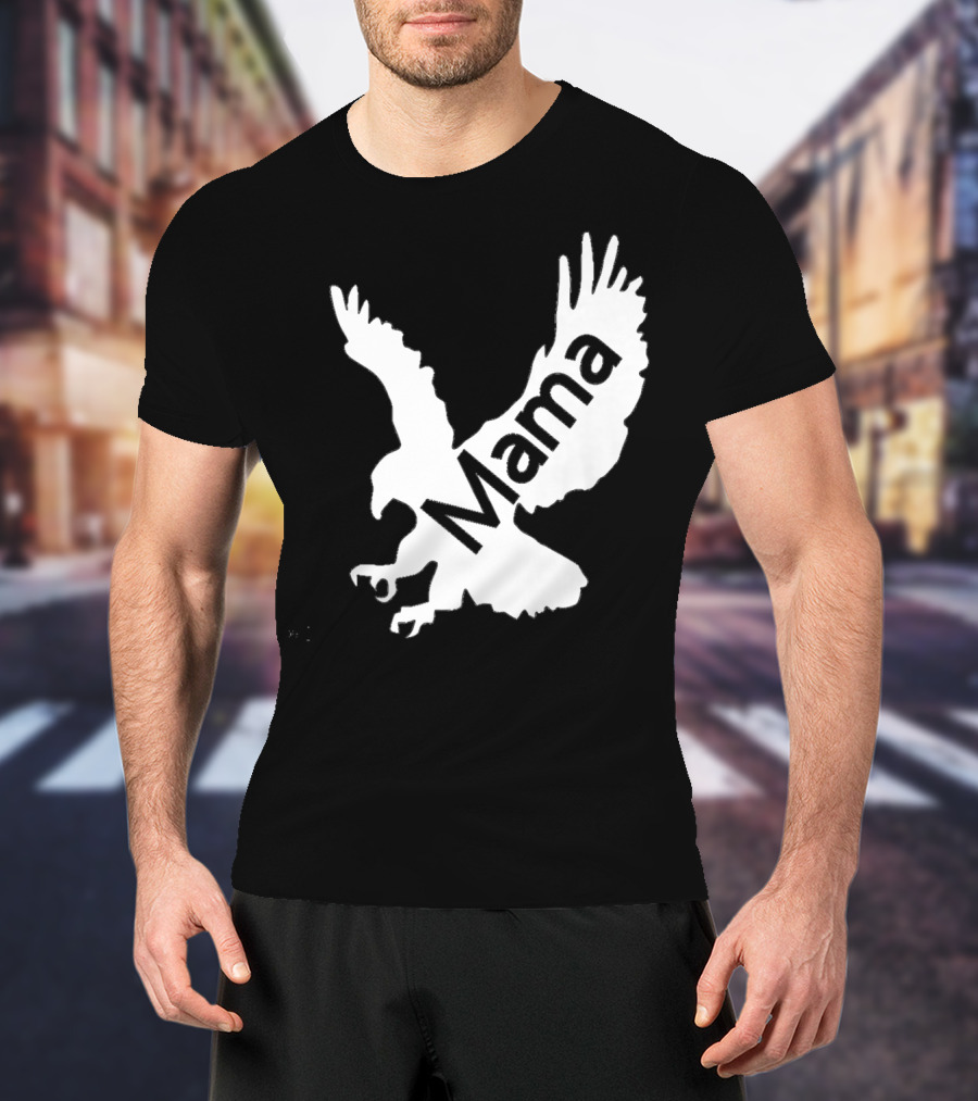 Mama Hawk Eagle Protective Mom Dark T-Shirt