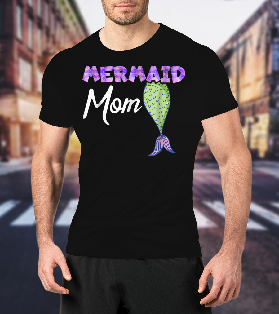 Mermaid Mom Birthday Party Mommy Wife33 T-Shirt