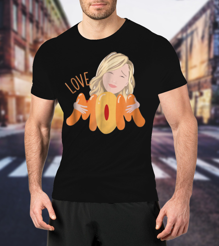 LOVE MOM Mothers Day Custom Personalized Selfie Emoji T-Shirt