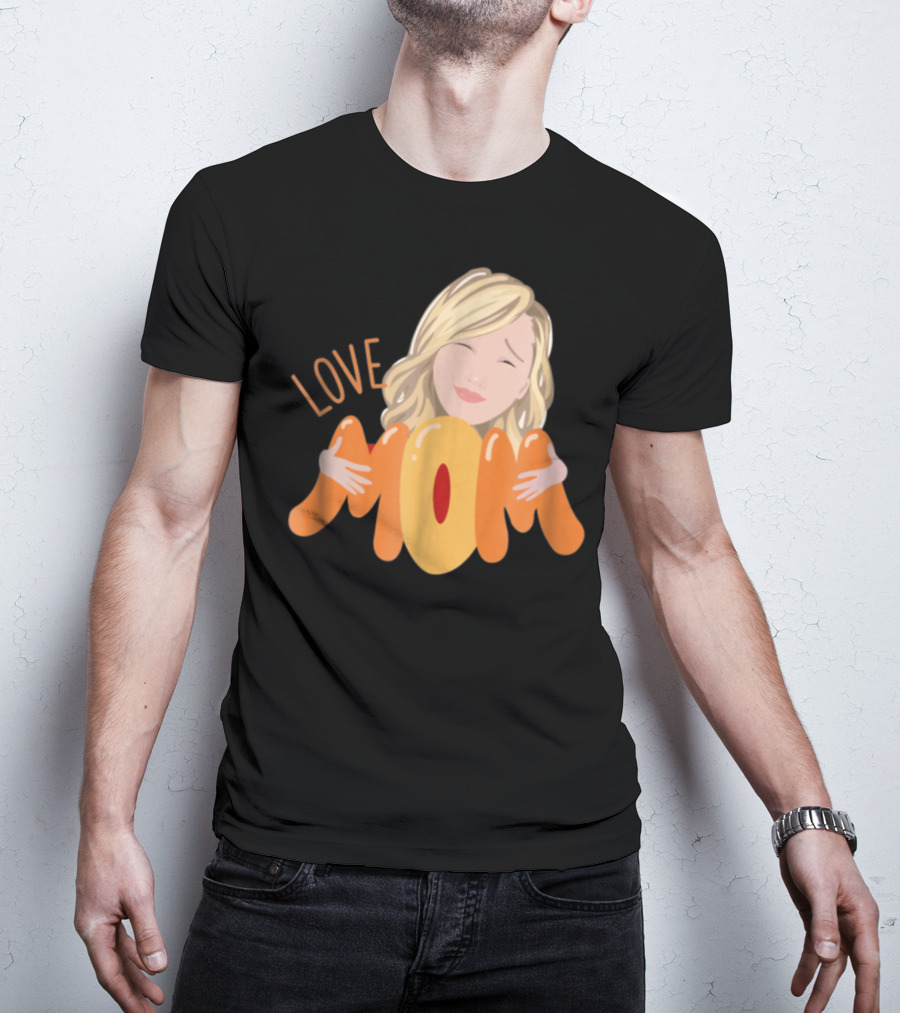 LOVE MOM Mothers Day Custom Personalized Selfie Emoji T-Shirt